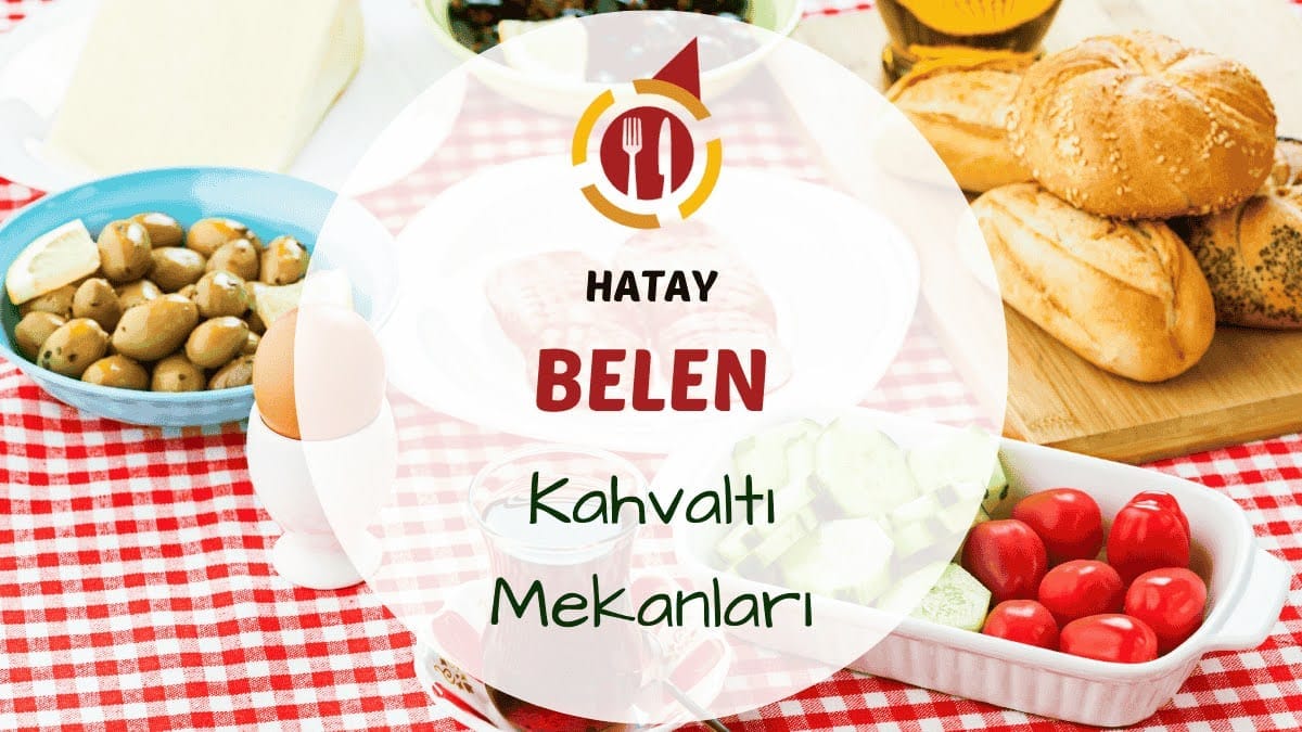 Belen ilçesinde yeşillik içinde hazırlanmış serpme kahvaltı masası görünümü