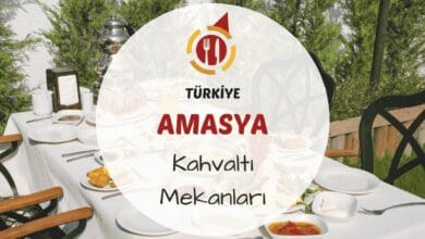 Amasya kahvaltı mekanlarını gösteren Yeşilırmak manzaralı kahvaltı masası görseli