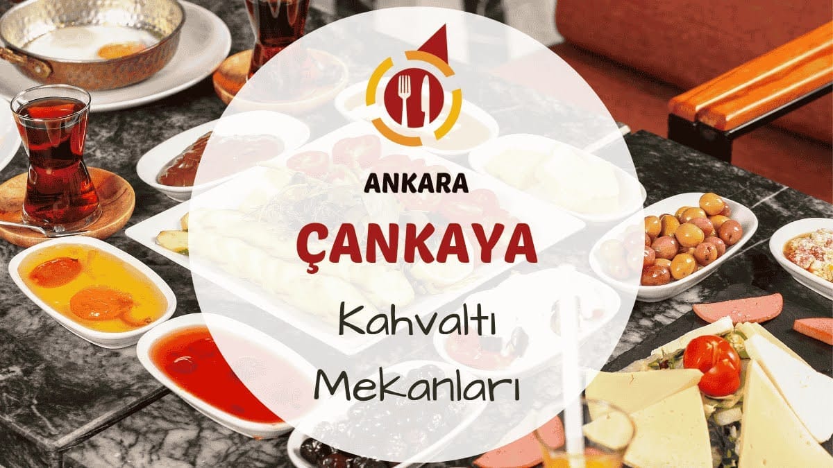 Çankaya'da serpme kahvaltı tabağı ve soba başında çay bardakları
