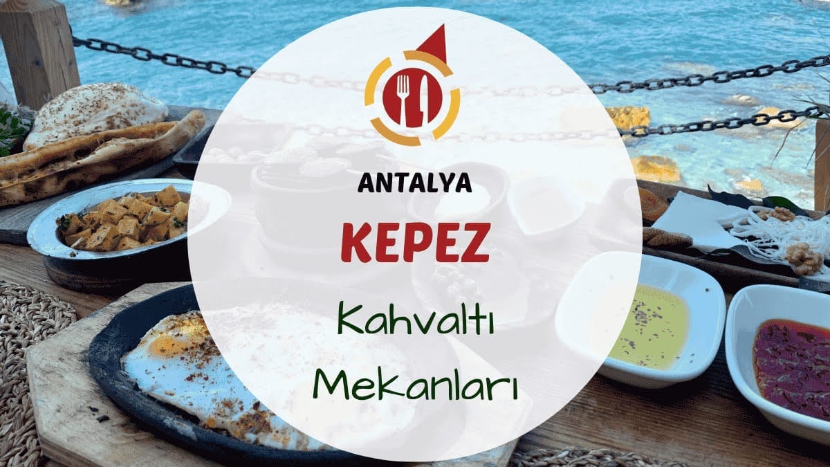 Kepez'te ağaçlar arasında kurulan serpme kahvaltı sofrası görünümü