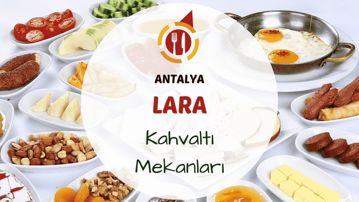 Lara Caddesi üzerinde deniz manzaralı bir kahvaltı masasında serpme tabaklar ve taze pişi servisi