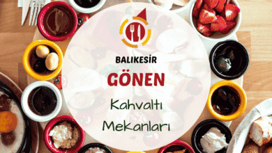 Balıkesir Gönen kahvaltı mekanlarını gösteren kahvaltı masası görseli