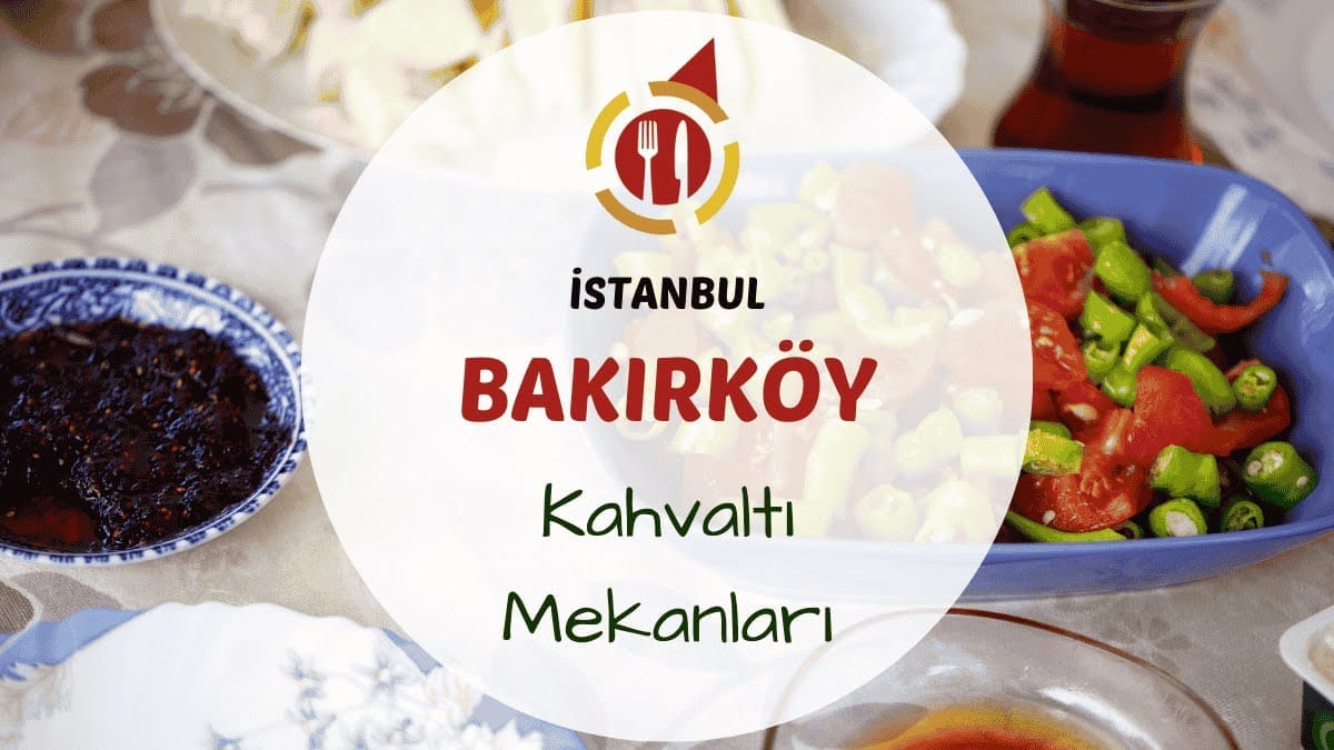 Bakırköy sahil şeridinde sabah kahvaltısı yapılan bir mekanın açık alan masaları