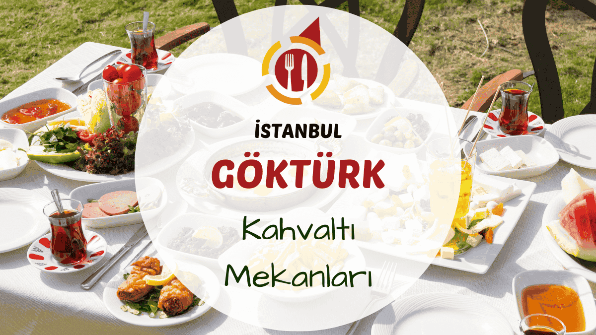 Göktürk'te ağaçlar arasında kurulmuş bir serpme kahvaltı sofrasının sabah görünümü