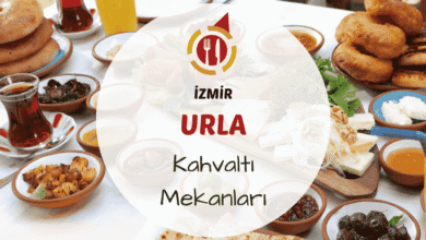 İzmir Urla kahvaltı mekanlarını gösteren doğa ve deniz manzaralı kahvaltı masası görseli