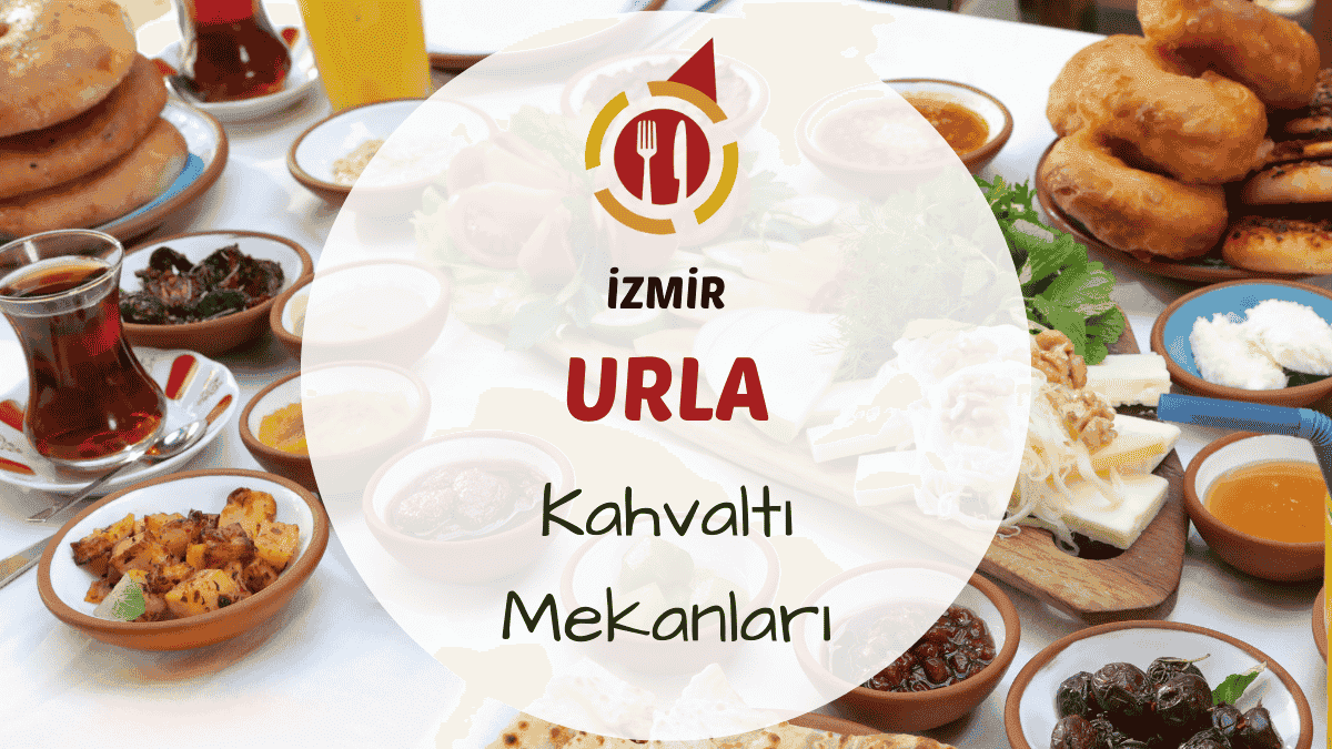 Urla'da ağaçlar altında serpme kahvaltı sofrası ve taze köy ürünleri