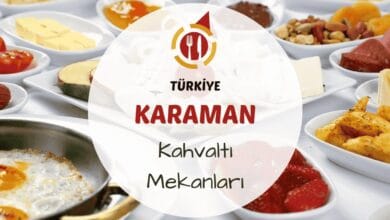 Karaman kahvaltı mekanlarını gösteren yöresel ürünlerle hazırlanmış kahvaltı masası görseli