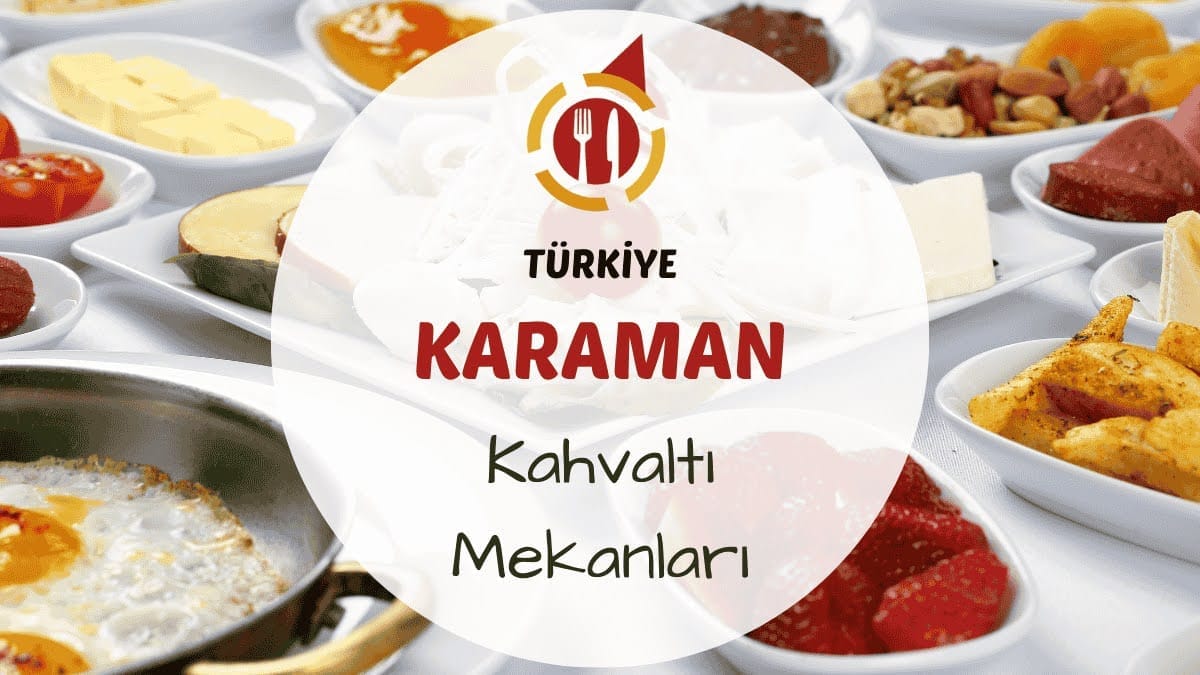 Karaman'da çamlık alanında kurulan serpme kahvaltı sofrası ve doğa manzarası