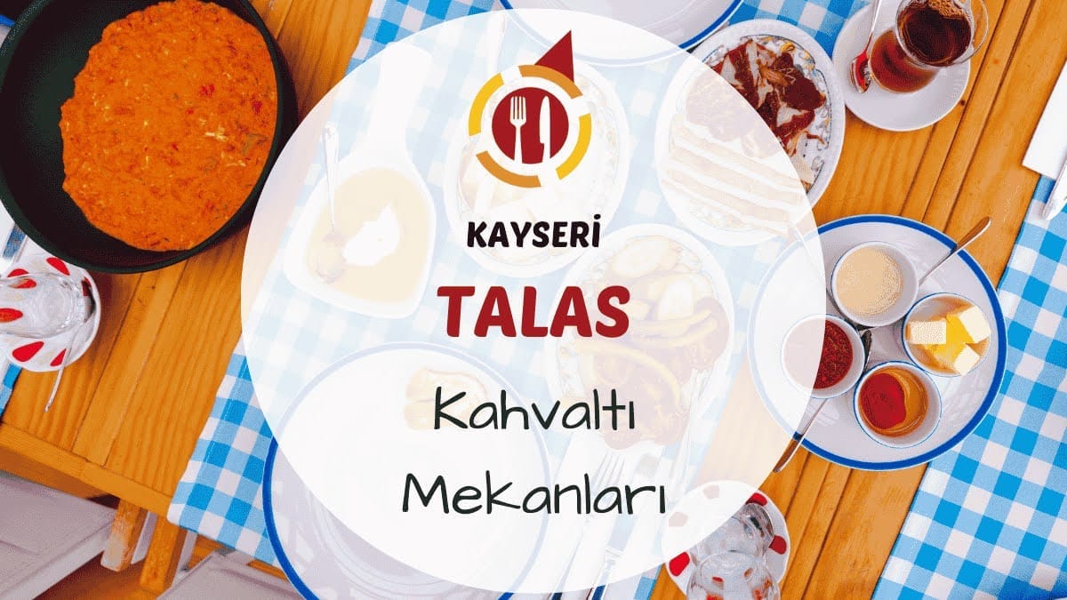 Talas'ta yöresel serpme kahvaltı tabağı üzerinde pastırma ve taze peynir çeşitleri