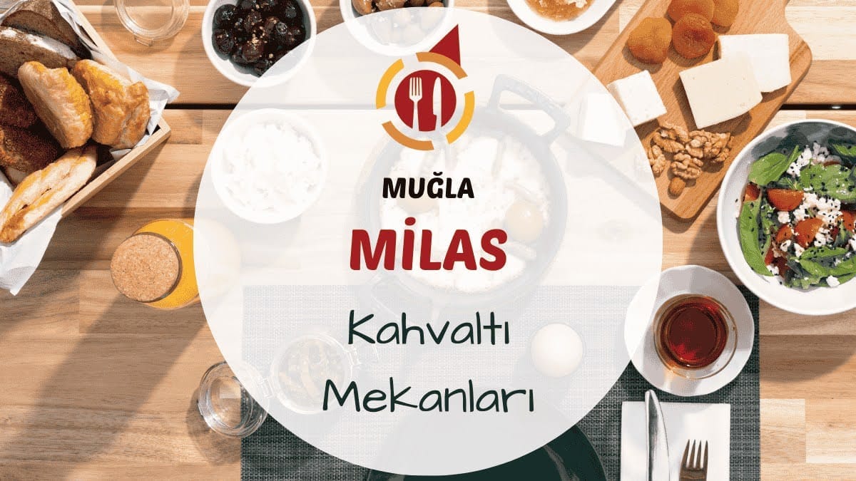 Milas'ta taş evler arasında bahçe sofrasında hazırlanmış köy kahvaltısı tabağı ve ev reçelleri