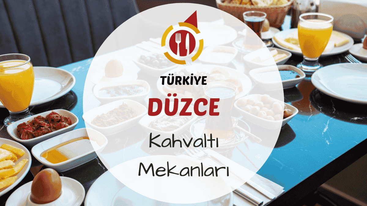 Düzce'de yeşillik içinde kurulmuş zengin bir serpme kahvaltı sofrası
