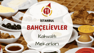 İstanbul Bahçelievler kahvaltı mekanlarını gösteren şehir ortamında hazırlanmış modern serpme kahvaltı sofrası görseli