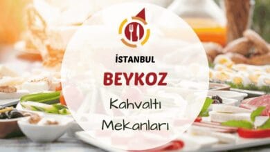 İstanbul Beykoz kahvaltı mekanlarını gösteren boğaz manzaralı ya da yeşillikler içinde kurulmuş serpme kahvaltı masası görseli