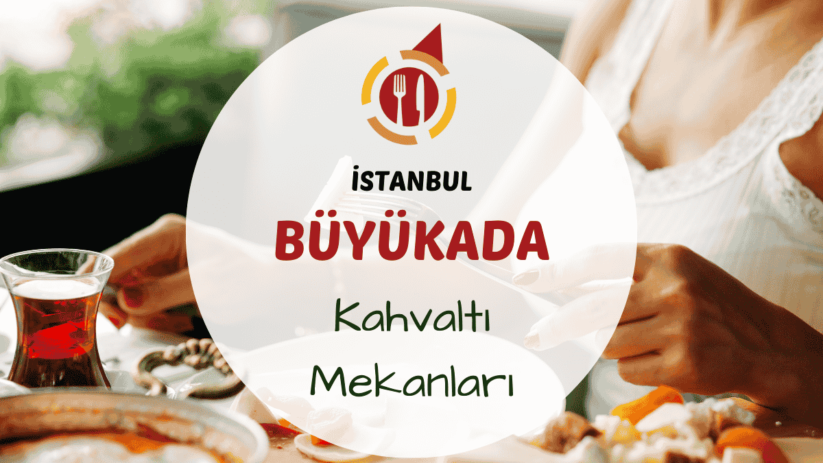 Büyükada'da deniz manzaralı bahçede hazırlanmış serpme kahvaltı tabağı