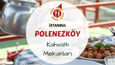 İstanbul Polonezköy kahvaltı mekanlarını gösteren orman içinde kurulmuş köy kahvaltısı masası; doğal ürünler, gözleme, ev reçeli ve çayla hazırlanmış görsel