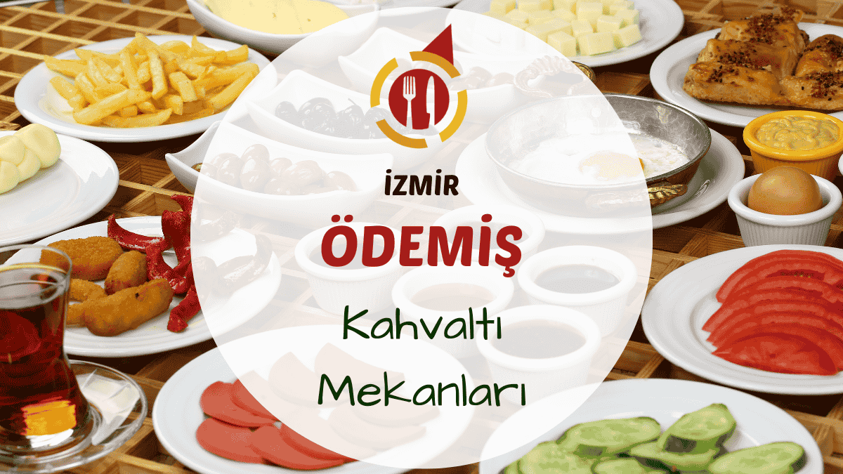 Ödemiş Birgi'de taş bahçeli bir mekanda hazırlanmış serpme kahvaltı tabağı