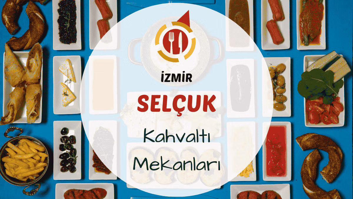 Selçuk'ta açık havada kurulmuş serpme kahvaltı sofrası ve çay bardakları