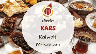 Kars kahvaltı mekanlarını gösteren gravyer peyniri, bal-kaymak ve tandır ekmeğiyle donatılmış yöresel kahvaltı sofrası görseli