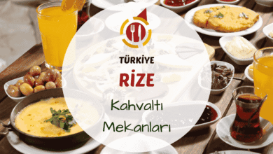 Rize kahvaltı mekanlarını gösteren yayla manzaralı sofrada mıhlama, tereyağlı köy ekmeği, karadeniz peynirleri ve demli çay bulunan görsel