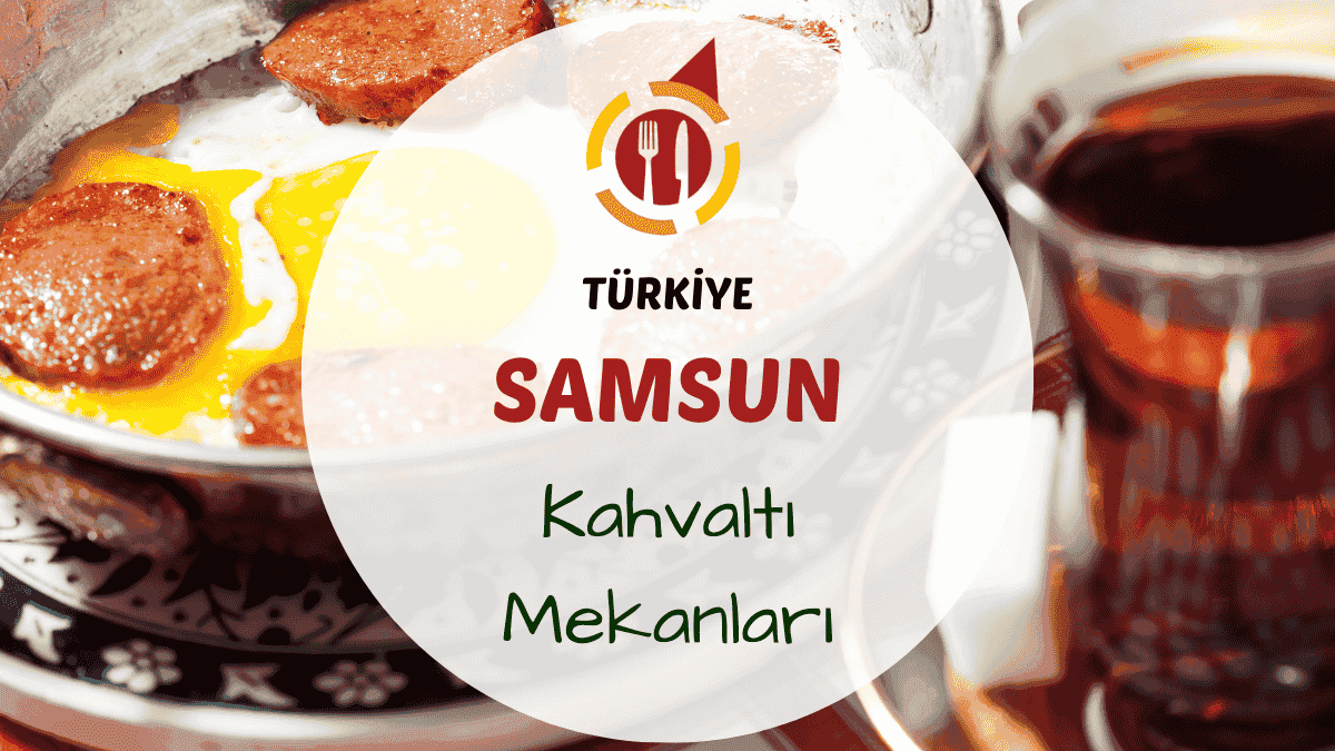 Samsun'da deniz manzaralı bir kahvaltı masasında serpme kahvaltı tabağı