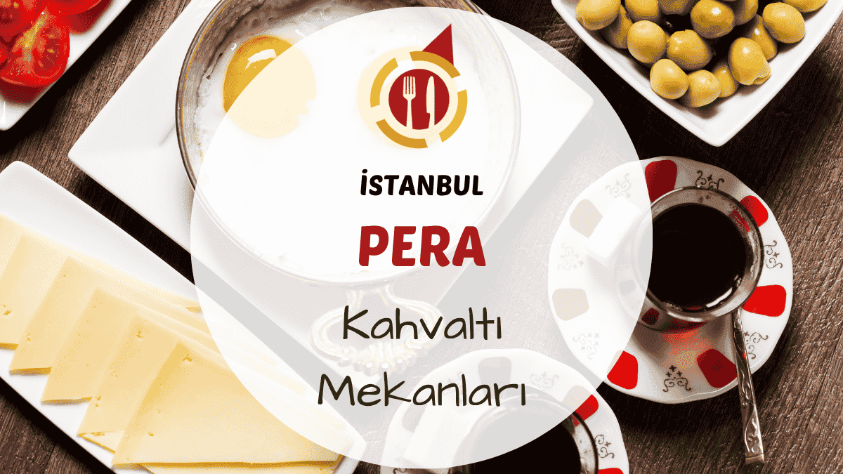Pera bölgesinde sabah kahvaltısı sofrasından bir kare ve kahve fincanı