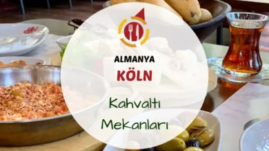 Köln kahvaltı mekanları ve köln katedrali manzarası.
